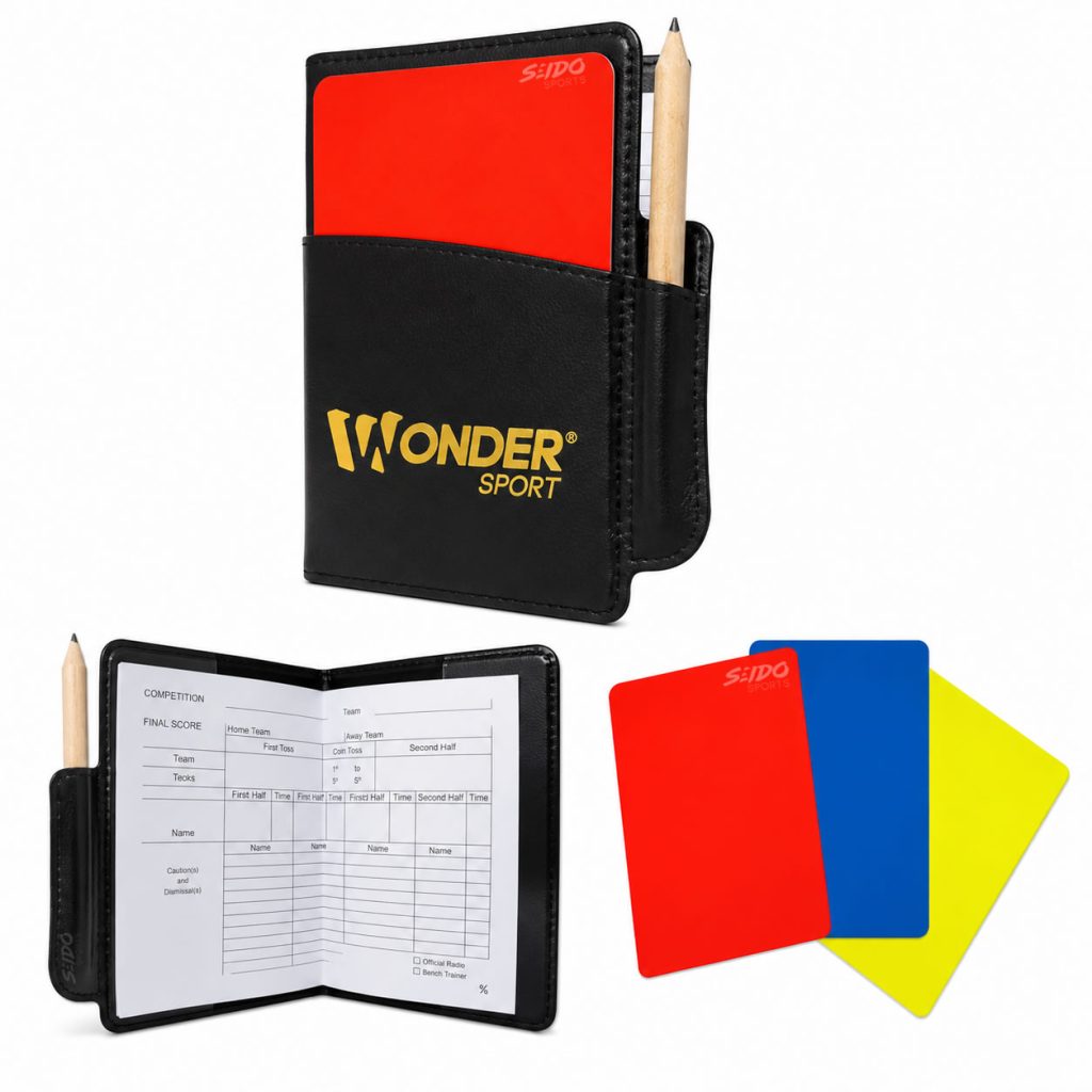 Tarjetas Arbitro Juez Libretas Arbitraje Amarilla Azul Roja