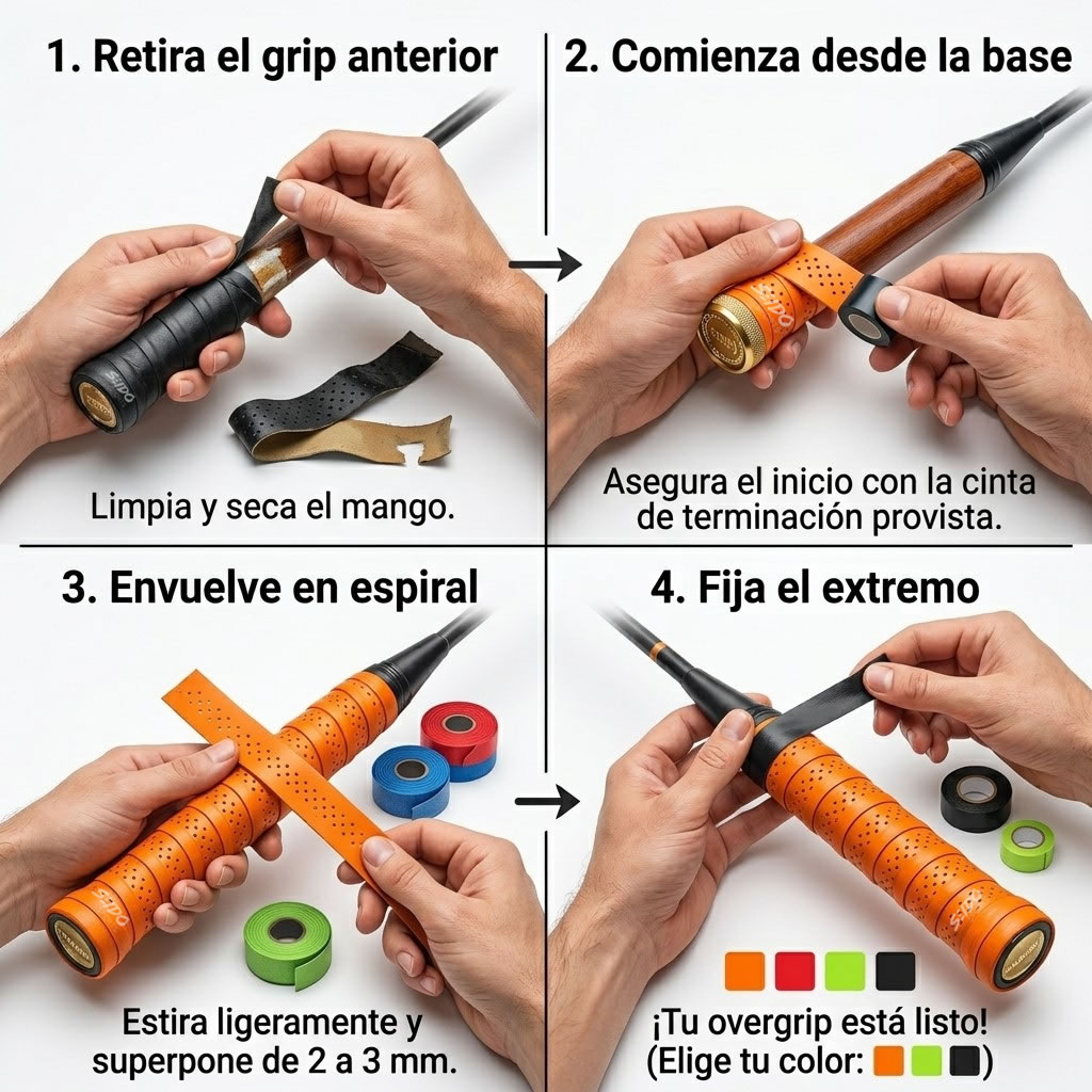 Overgrip Sobregrip Tournagrip Tenis De Campo Raqueta Deporte