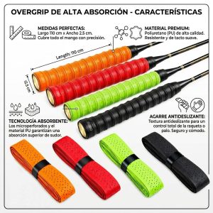 Overgrip Sobregrip Tournagrip Tenis De Campo Raqueta Deporte