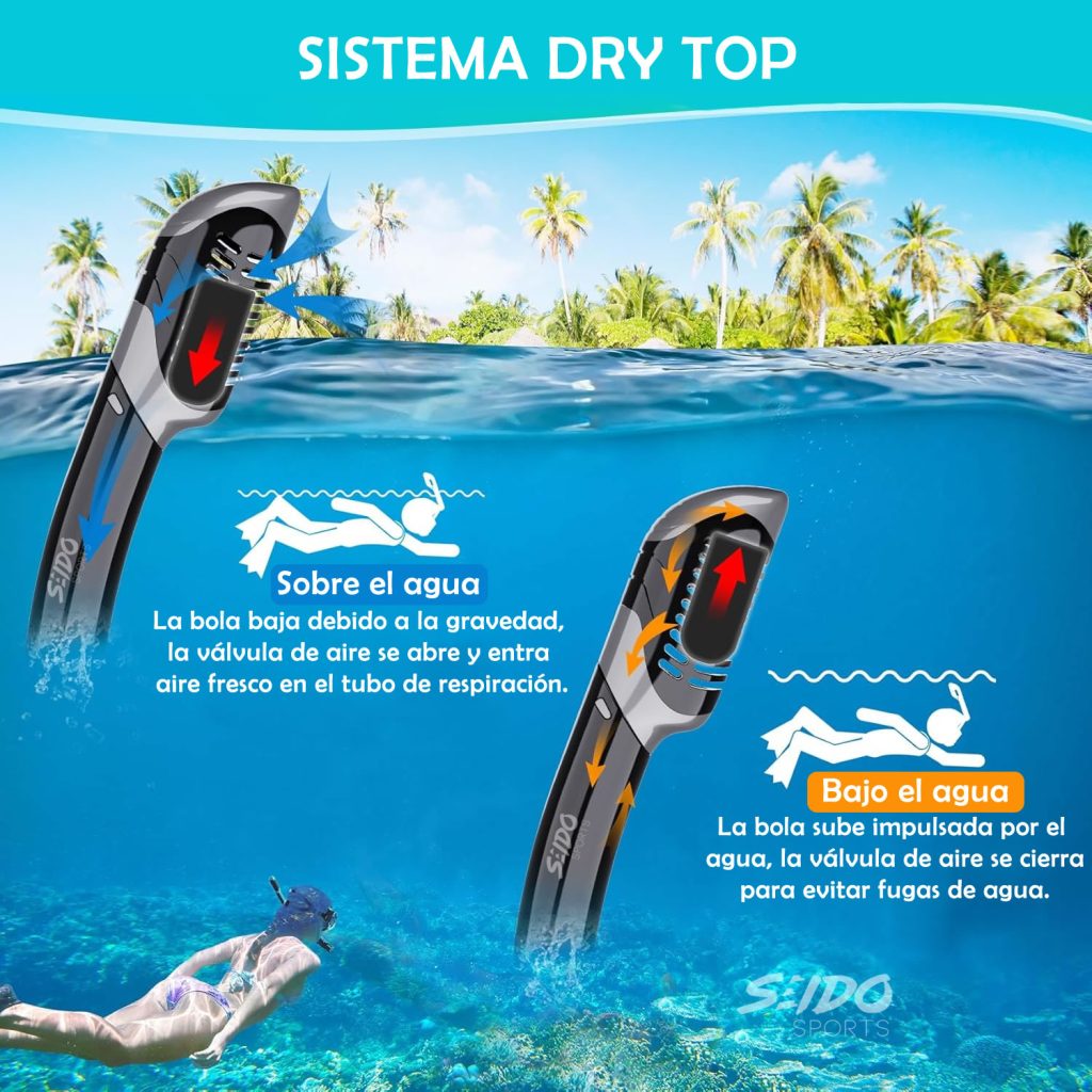 Set De Careta Y Snorkel Swimmer Kit Natación Buceo Vidrio Templado