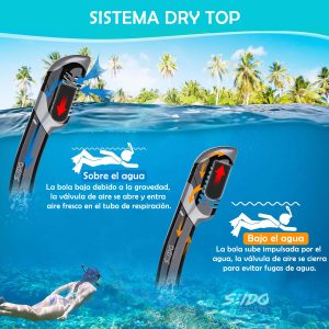 Set De Careta Y Snorkel Swimmer Kit Natación Buceo Vidrio Templado
