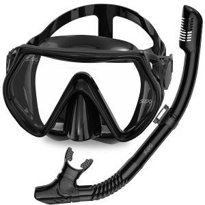 Set De Careta Y Snorkel Swimmer Kit Natación Buceo Vidrio Templado