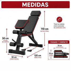 Banco Multifuncional Reclinable Pesas Predicador Multiusos