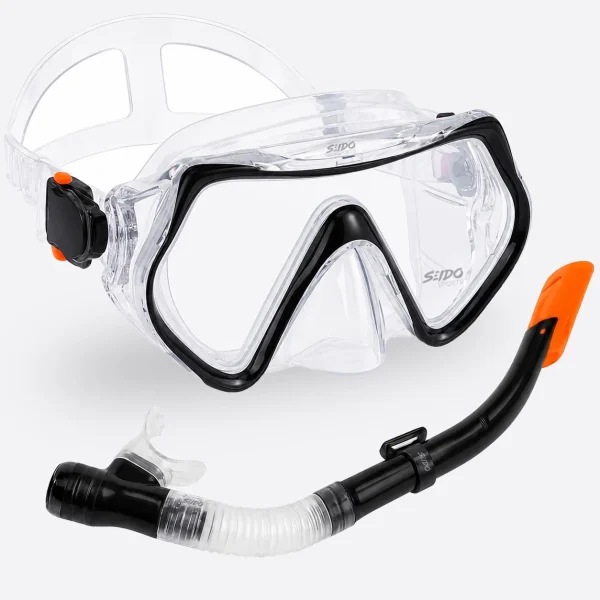 Set De Careta Y Snorkel Swimmer Kit Natación Buceo Silicona
