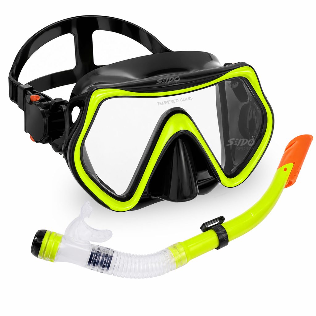 Set De Careta Y Snorkel Swimmer Kit Natación Buceo Silicona