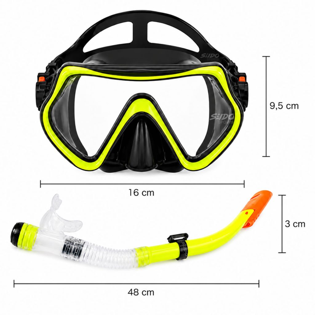Set De Careta Y Snorkel Swimmer Kit Natación Buceo Silicona