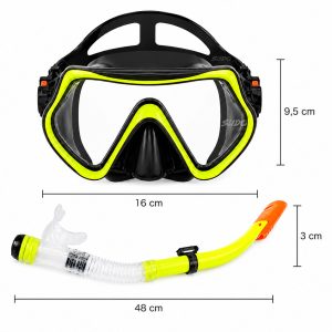 Set De Careta Y Snorkel Swimmer Kit Natación Buceo Silicona