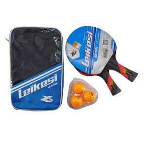 Set Ping Pong Tenis Mesa Leikesi 2 Raqueta 3 Pelota 3 Stars