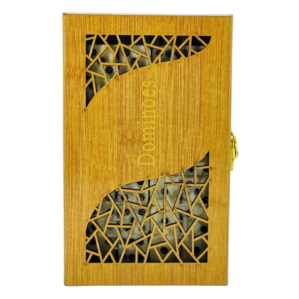 Domino Doble 6 Juego De Mesa Con Caja Madera Lujo 28 Piezas