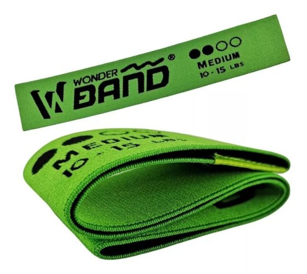 Bandas Elásticas Tela Resistencia Wonder Verde 10-15lb Medio