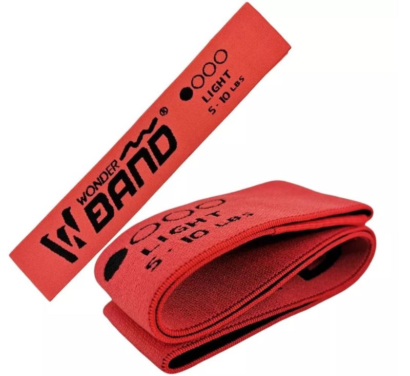 Bandas Elásticas Tela Resistencia Wonder Roja 5-10lb Suave