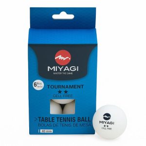 Bola Tenis Mesa Pelota Ping Pong 2 Stars Miyagi Blancas X 6