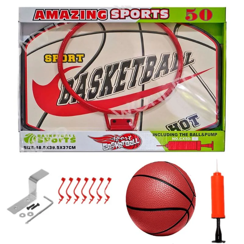 Aro Baloncesto Tablero Basketball + Malla + Balón + Inflador