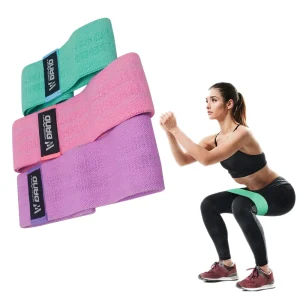 Kit Set De 3 Bandas Elásticas Resistencia Tela Cerradas Gym