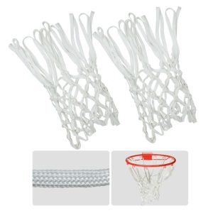 Malla X 2 Aro Baloncesto Red Nylon Basketball Blanca Basket