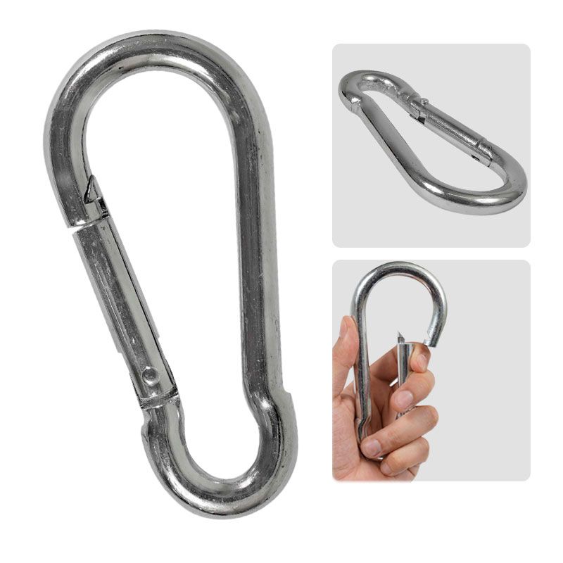 Mosquetón Con Seguro Automático De Gancho 8 Cm Alpinista