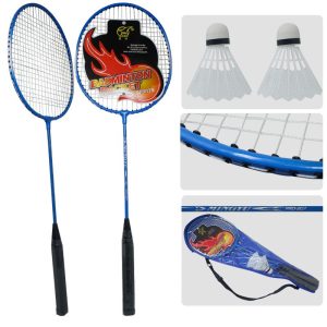 Set Raquetas X 2 Badminton + 2 Gallitos Volantes + Estuche