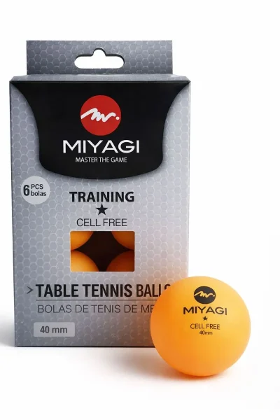 Pelotas Ping Pong Tenis De Mesa 1 Estrella Miyagi Naranja