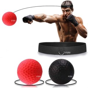 Bola Entrenamiento Boxeo Balon Cabeza Reflejos 2 Niveles