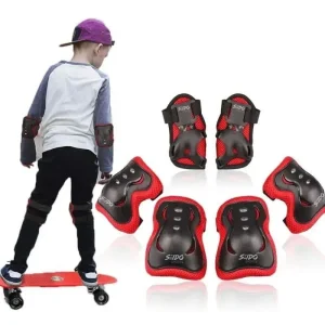 Kit Protección Patinaje Set Codera Muñequera Rodillera Niños