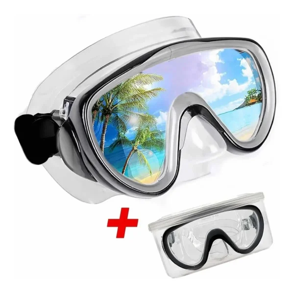 Careta Buceo Pesca Gafas Natación Vidrio Templado + Estuche