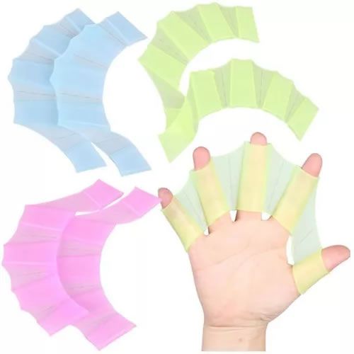 Aletas de Mano para Natación con Paleta de Silicona — Entrenamiento y Resistencia
