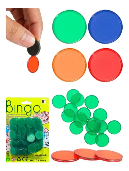 Fichas Magnéticas Para Bingo Juego De Mesa Paquete 100 Unds