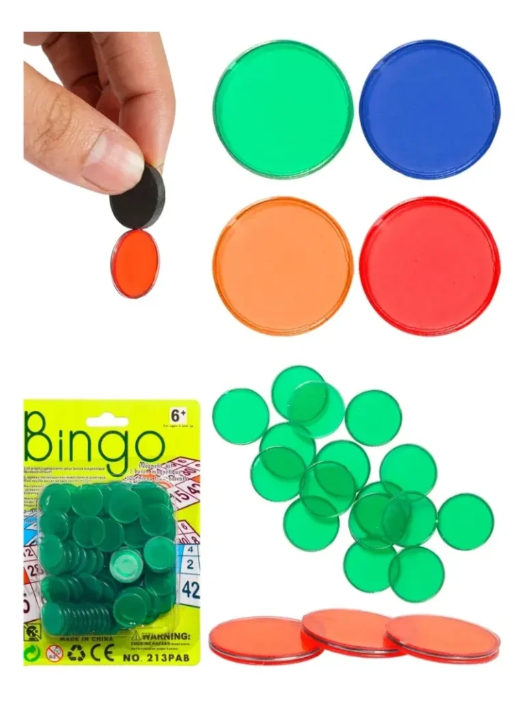 Fichas Magnéticas Para Bingo Juego De Mesa Paquete 100 Unds