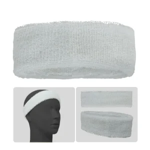 Balaca Deportiva Diadema Elástica Banda Lycra Sudor Tenis - Blanco