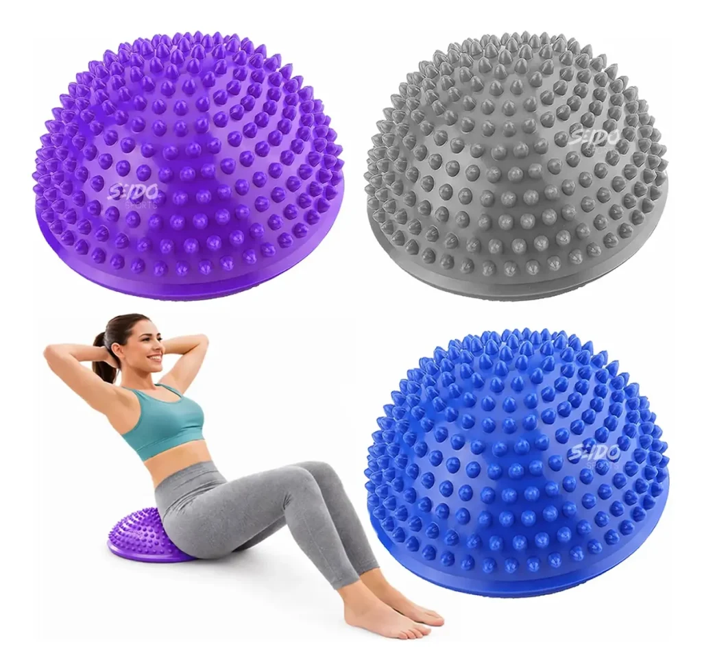 Mini Bosu Cojín Inestable Balón Masajeador Yoga Pilates Gym