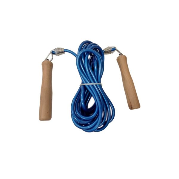 Cuerda Salto Lazo Miyagi Mango Madera Cardio Fitness Entrena