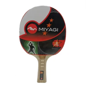 Raqueta Ping Pong Tenis De Mesa Miyagi 3 Estrellas - Rojo
