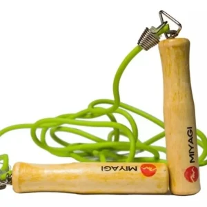 Cuerda Salto Lazo Pvc Miyagi Mango Madera Cardio Fitness Gym