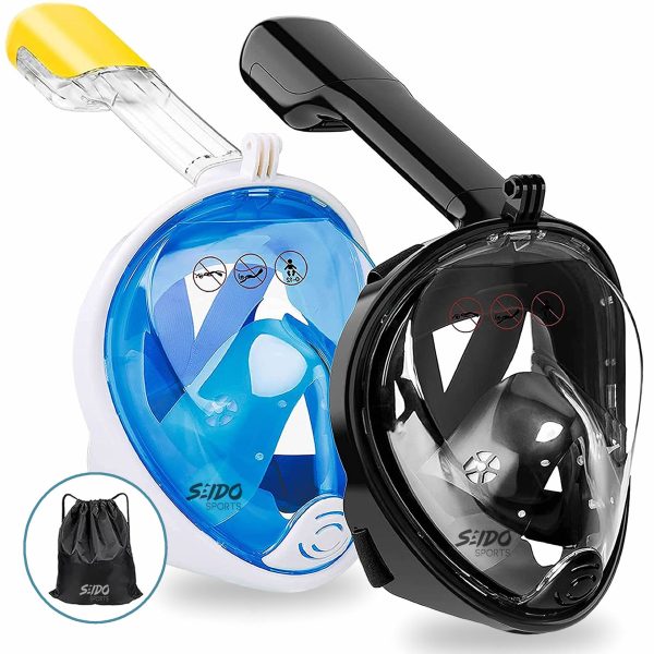 Mascara Buceo Careta Snorkel Full Face Soporte Cámara Gopro
