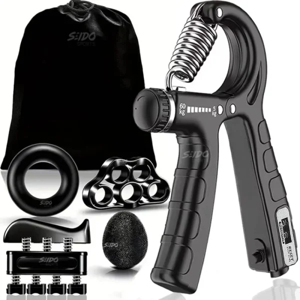 Tensor Mano Hand Grip Kit X 5 Ejercitadores 5/60 Kg Terapia
