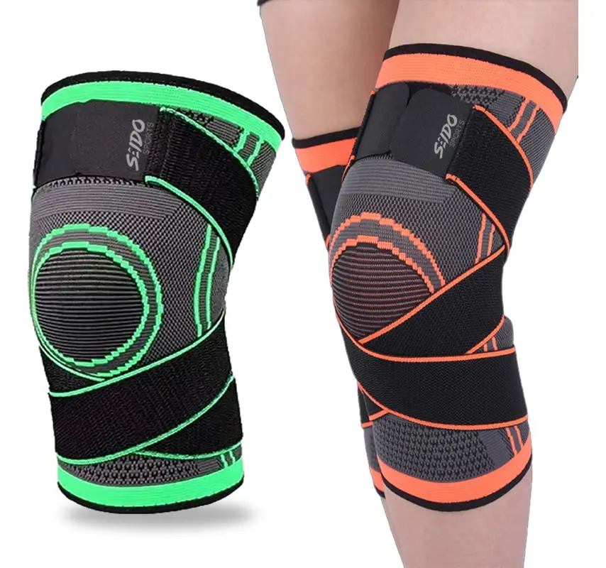 Rodillera Deportiva Compresion Doble Correa Banda Protectora