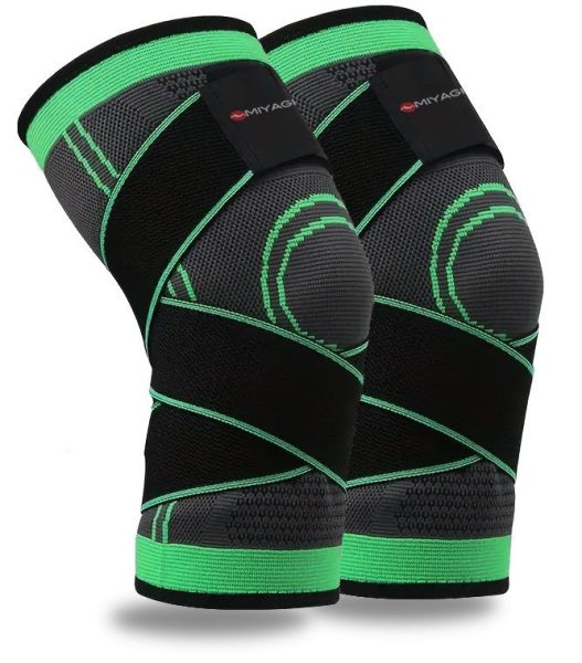 Rodilleras Deportivas Compresion Miyagi X 2 Banda Protectora Gym
