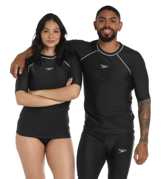 Camiseta Natacion Speedo Manga Corta Hyden Piscina Unisexo