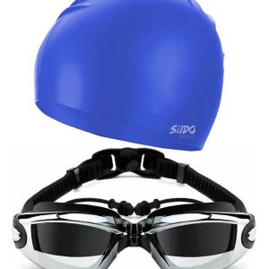 Gafas Tapa Oídos Gorro Natacion Kit Piscina Buceo + Estuche