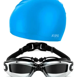 Kit De Natación Gafas Gorro Tapa Oídos + Estuche Piscina Buceo