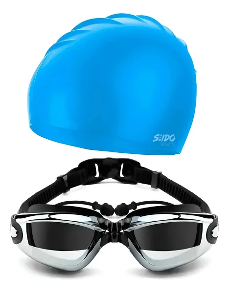 Kit De Natación Gafas Gorro Tapa Oídos + Estuche Piscina Buceo