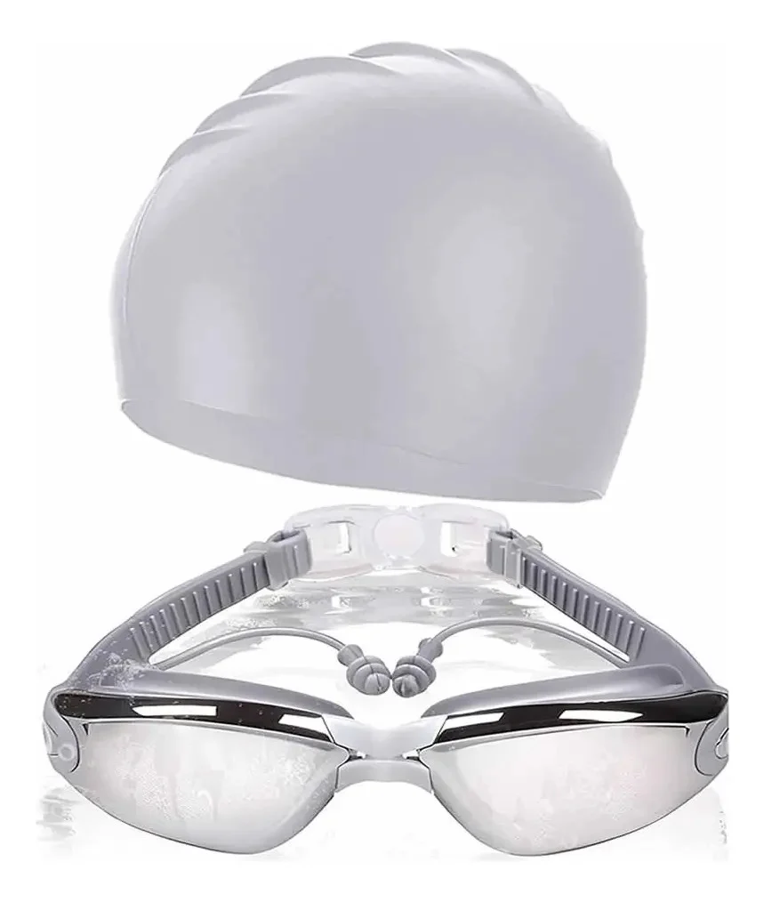 Kit De Natación Gafas Gorro Tapa Oídos + Estuche Piscina Buceo