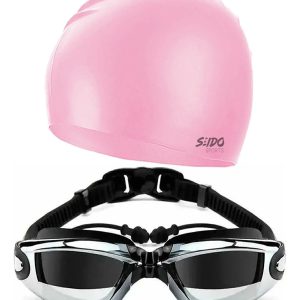 Gafas Tapa Oídos Gorro Natacion Kit Piscina Buceo + Estuche
