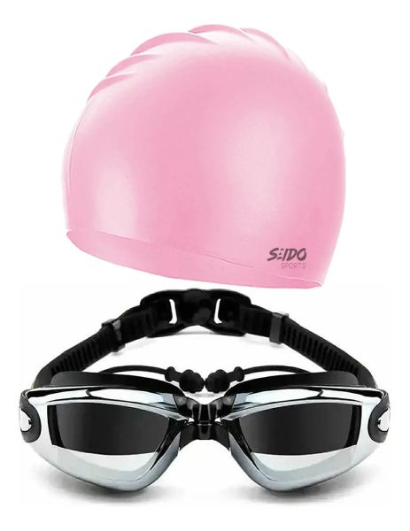 Gafas Tapa Oídos Gorro Natacion Kit Piscina Buceo + Estuche
