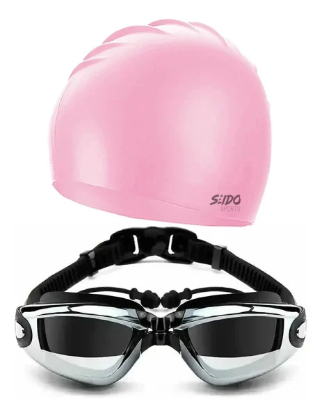 Kit De Natación Gafas Gorro Tapa Oídos + Estuche Piscina Buceo