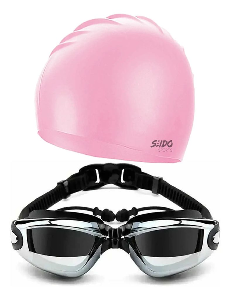 Gafas Tapa Oídos Gorro Natacion Kit Piscina Buceo + Estuche