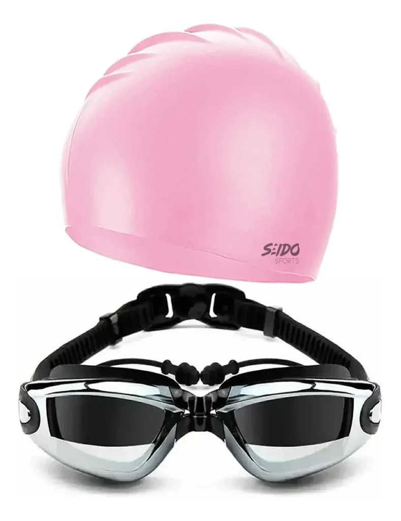 Kit De Natación Gafas Gorro Tapa Oídos + Estuche Piscina Buceo