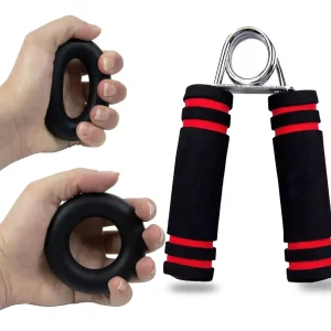 Kit Pinza Tensor Hand Grip Anillo Ejercitador Mano Terapia