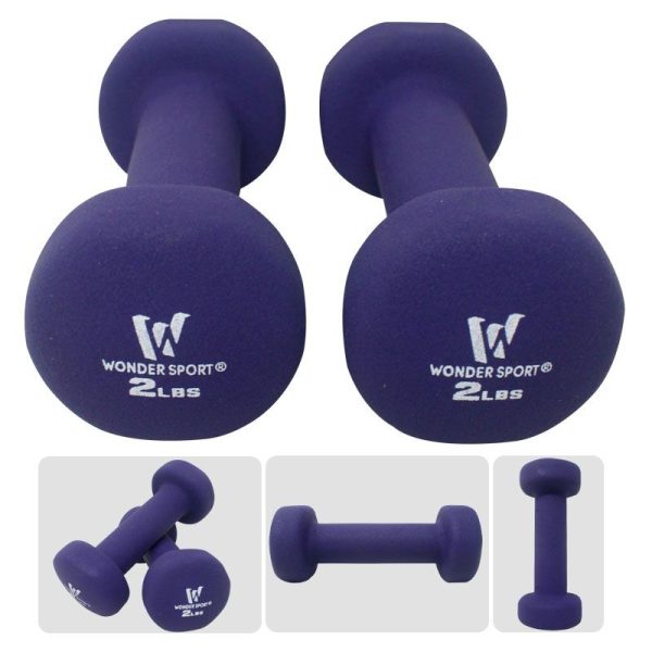Set Mancuernas X 2 Unds 2lb C/u Kit Pesas Hierro Neopreno