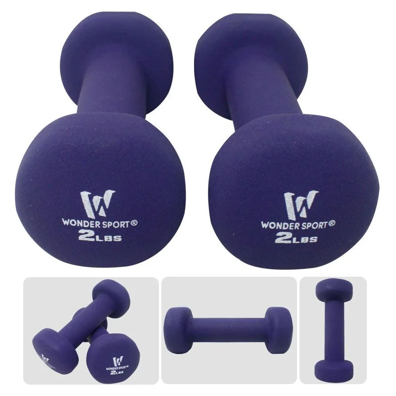 Set Mancuernas X 2 Unds 2lb C/u Kit Pesas Hierro Neopreno